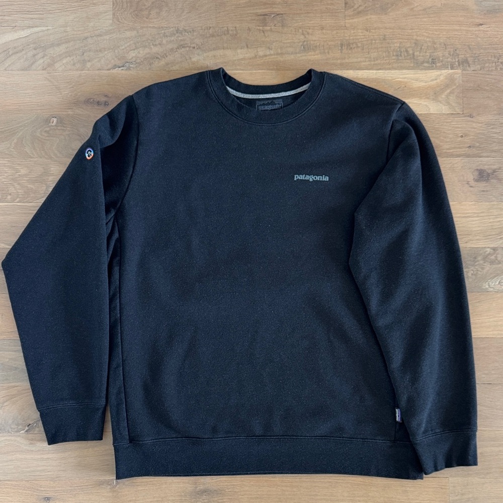 patagonia Uprisal Heathered Black Crewneck Sweatshirt